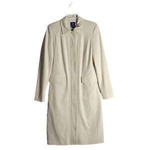 Reitmans Women’s Ivory Single Breasted Long Line Coat